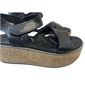 Franco Sarto Womens Ozio Sandal Black Size 7.5 M Casual